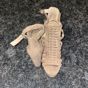 FRH brand suede wedges size 7